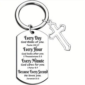 EveryDay God Thinks of You Stainless Steel Keychain